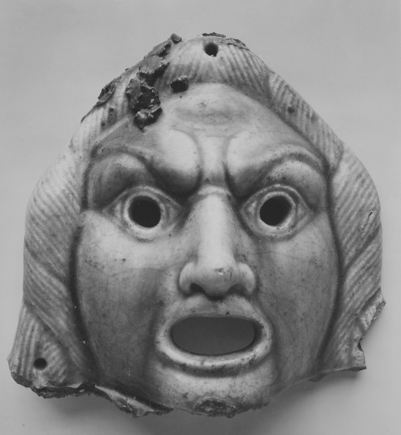 Roman Fresco Of Theatrical Masks