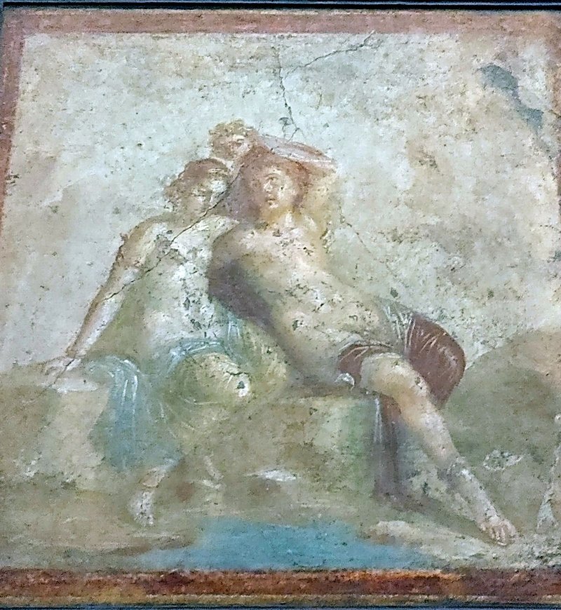 Roman Fresco Of Venus Emerging From The Sea