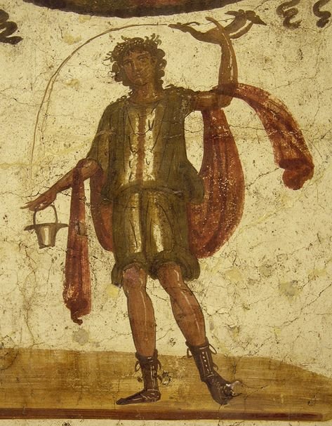 Roman Fresco Showing Household Gods (Lares)