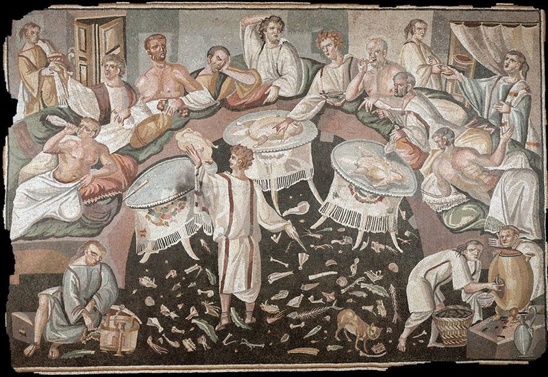 Roman Fresco Showing Roman Dining