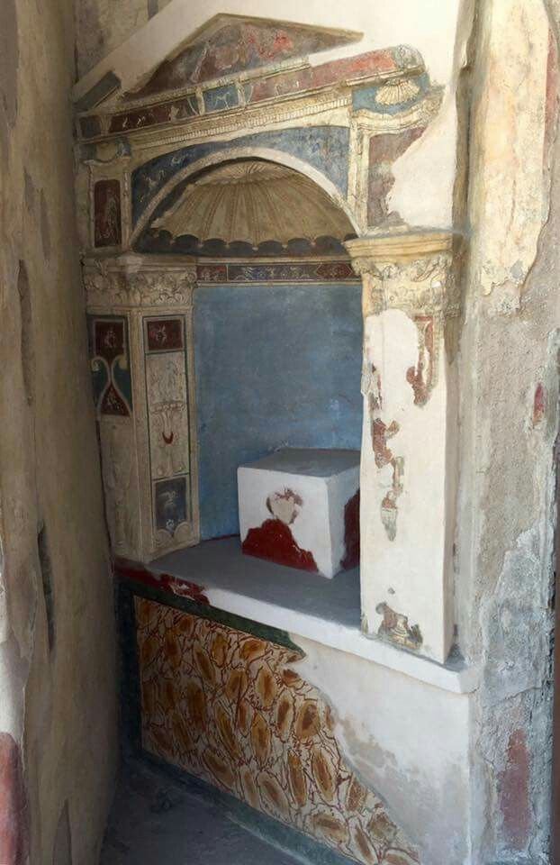 Roman Lararium Fresco In Pompeii