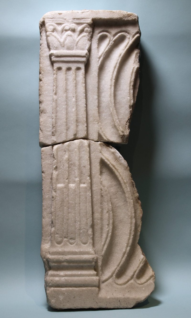 Roman Marble Relief Of Grain Harvest