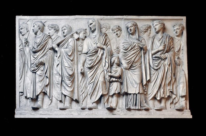 Roman Marble Relief Of Imperial Procession