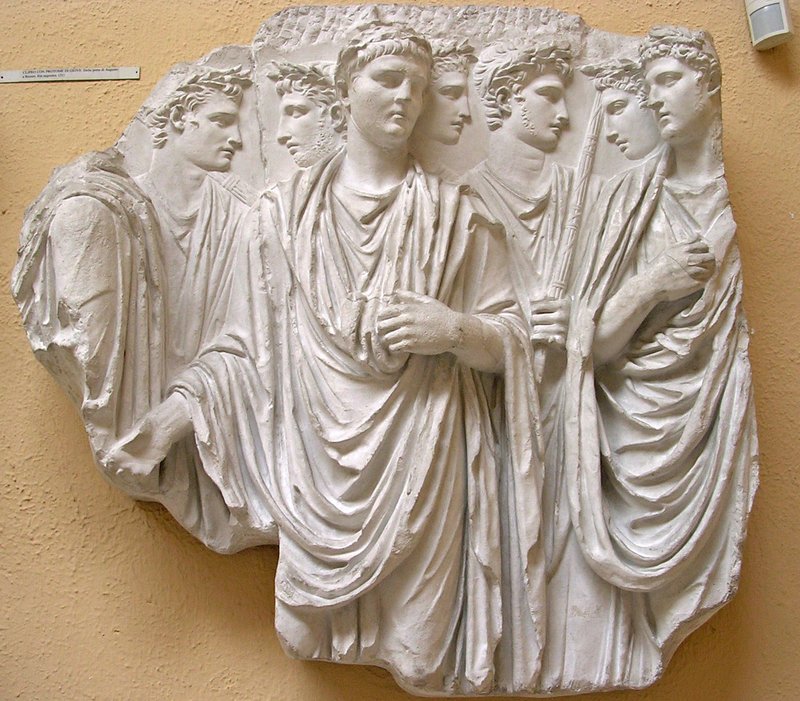 Roman Marble Relief Of Imperial Procession