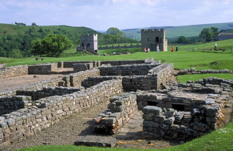 Roman Military Camp Ruins In Britain