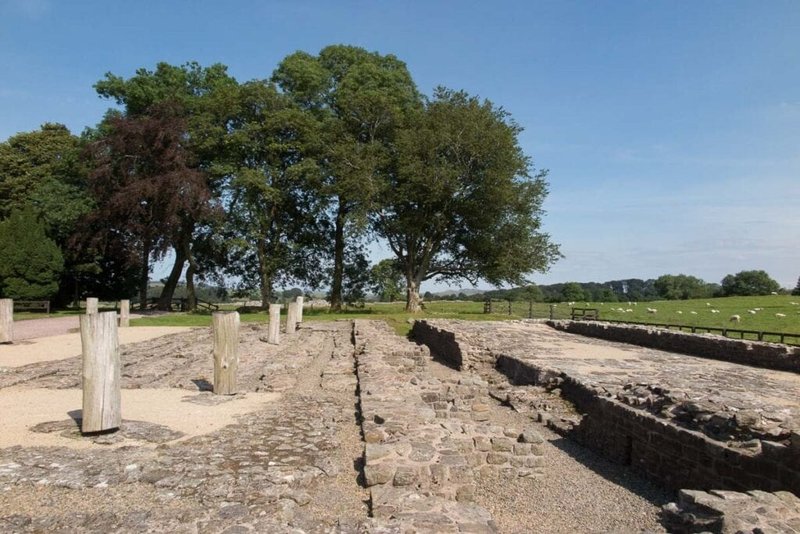 Roman Military Camp Ruins In Britain