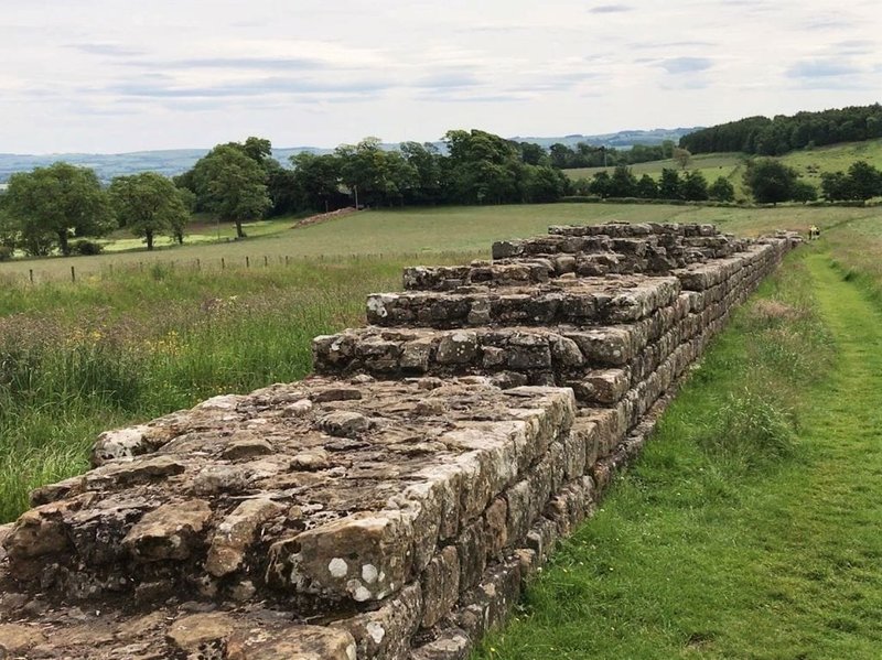 Roman Military Camp Ruins In Britain