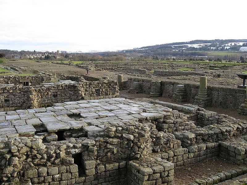 Roman Military Camp Ruins In Britain