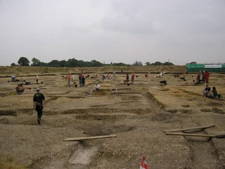 Roman Military Camp Ruins In Britain