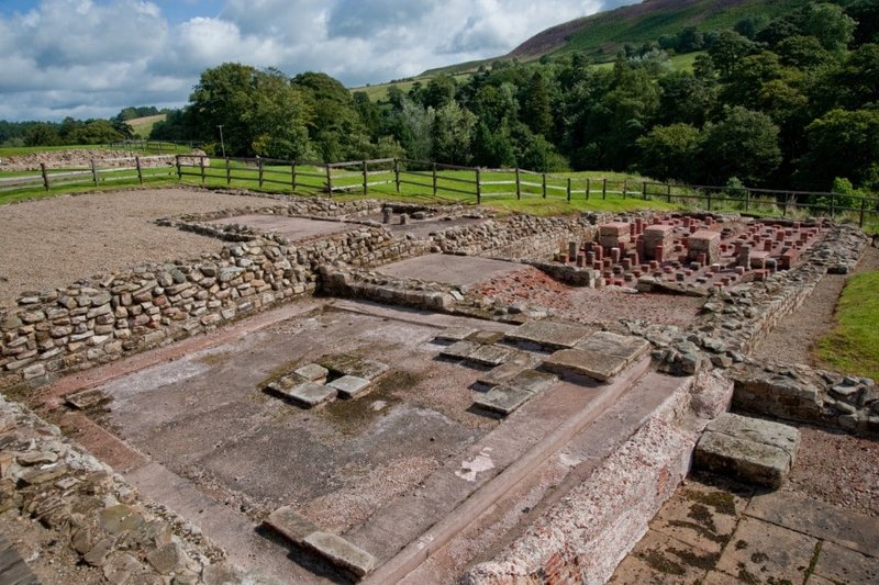 Roman Military Camp Ruins In Britain
