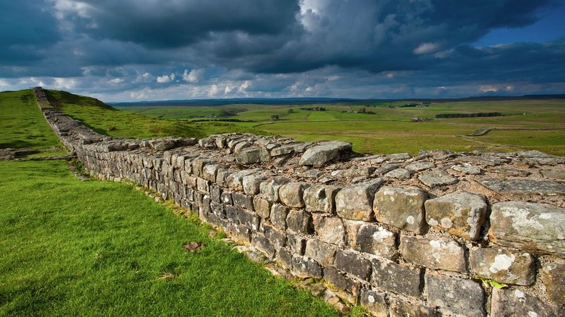 Roman Military Camp Ruins In Britain