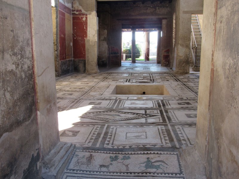 Roman Mosaic Floor In Pompeii
