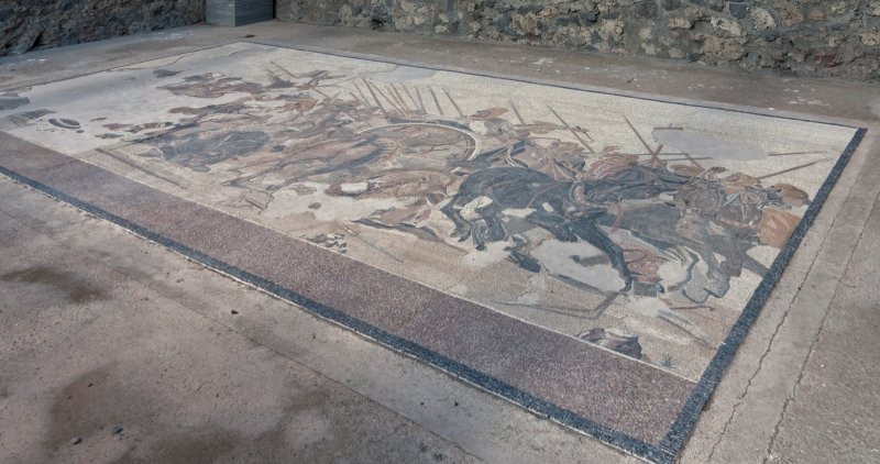 Roman Mosaic Floor In Pompeii