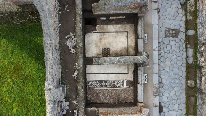 Roman Mosaic Floor In Pompeii