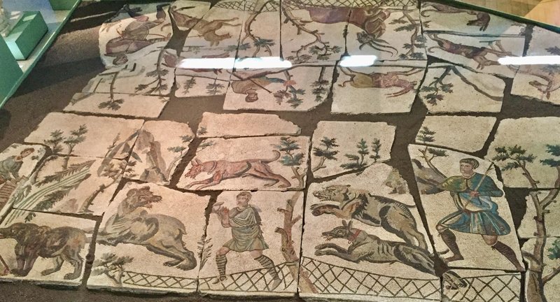 Roman Mosaic Of A Hunting Scene