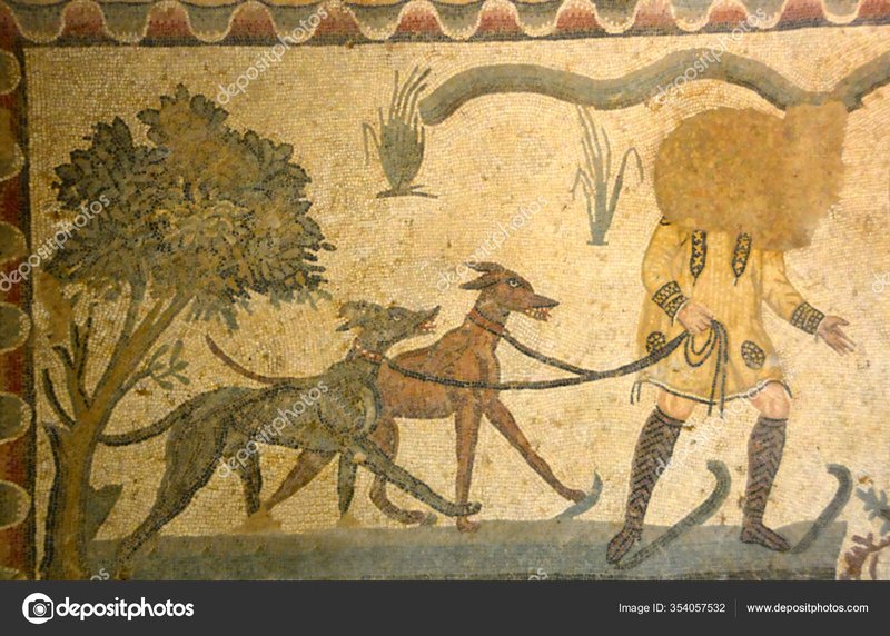 Roman Mosaic Of A Hunting Scene