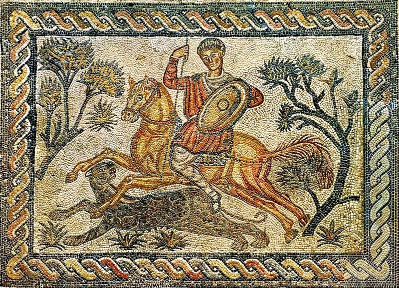 Roman Mosaic Of A Hunting Scene