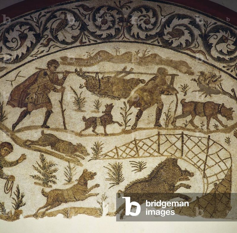 Roman Mosaic Of A Hunting Scene