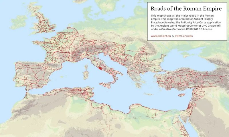 Roman Road Network Maps<span class=