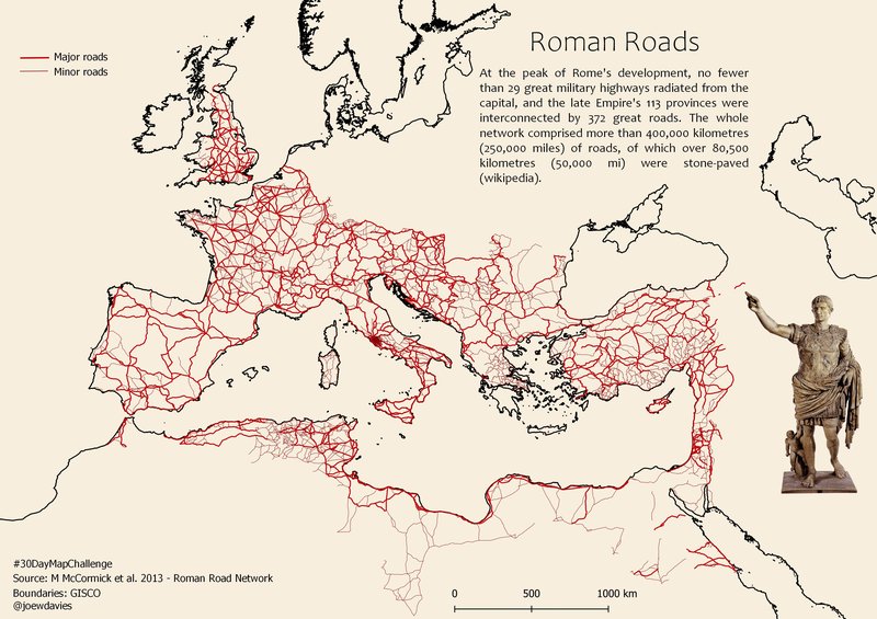 Roman Road Network Maps