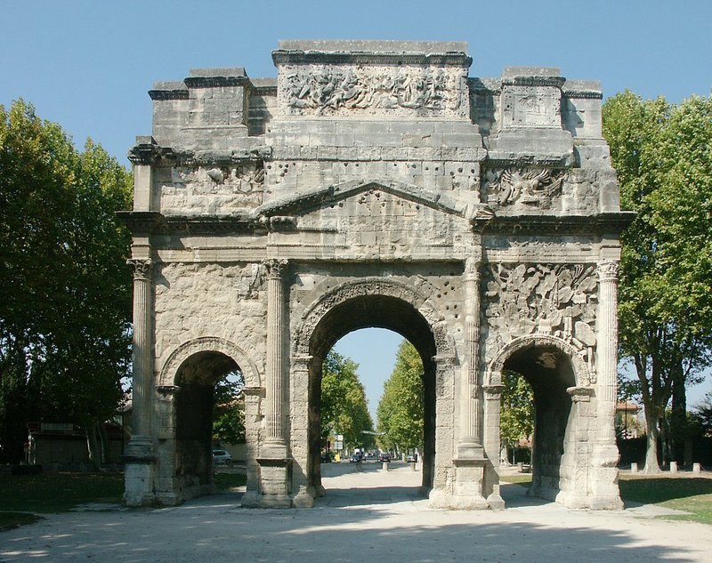 Roman Triumphal Arch In Orange<span class=
