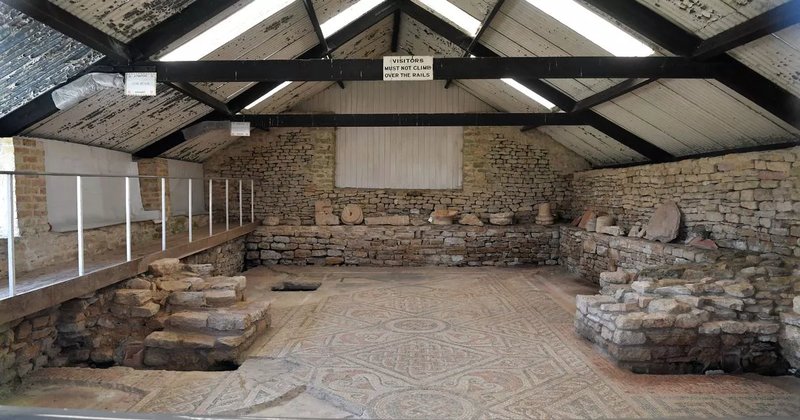 Roman Villa Ruins With Mosaic Floors