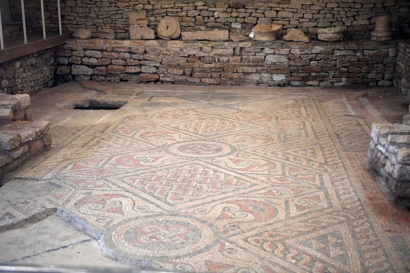 Roman Villa Ruins With Mosaic Floors