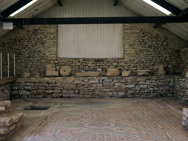 Roman Villa Ruins With Mosaic Floors
