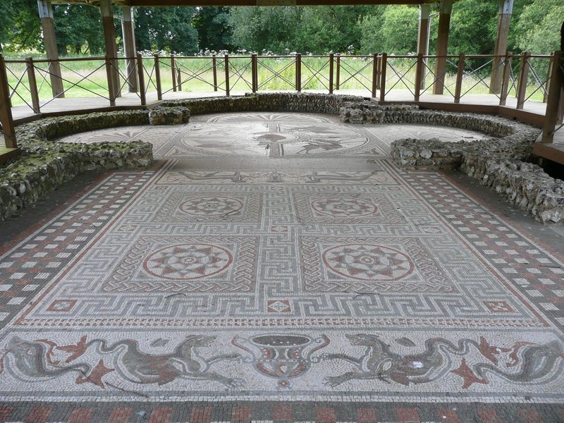 Roman Villa Ruins With Mosaic Floors