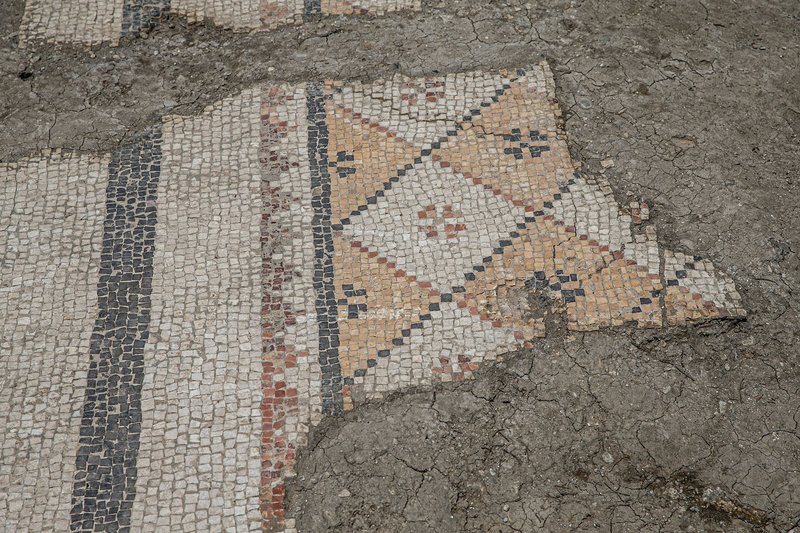 Roman Villa Ruins With Mosaic Floors