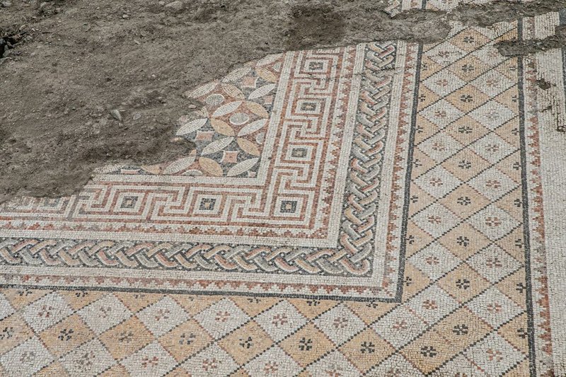 Roman Villa Ruins With Mosaic Floors