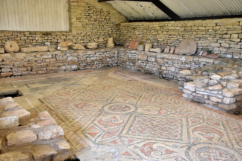 Roman Villa Ruins With Mosaic Floors
