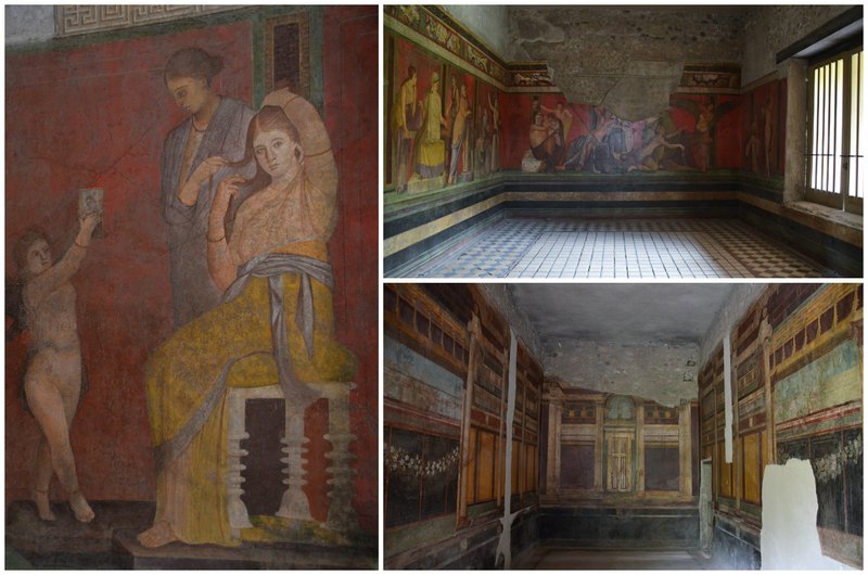 Roman Villa Wall Paintings From Villa Of The Mysteries
