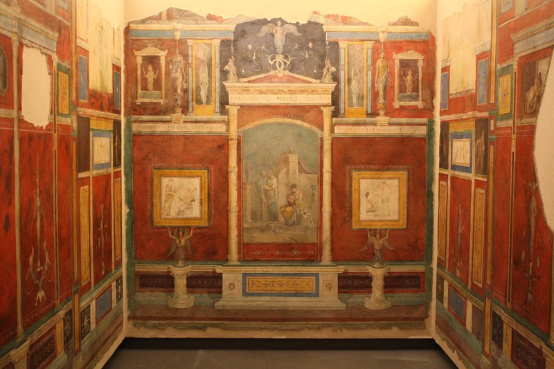 Roman Villa Wall Paintings From Villa Of The Mysteries