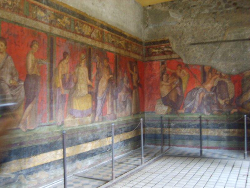 Roman Villa Wall Paintings From Villa Of The Mysteries