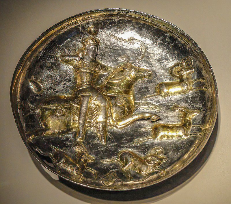 Sassanian Silver Royal Plate