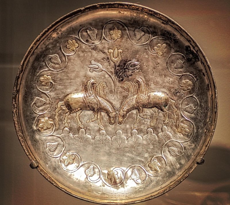 Sassanian Silver Royal Plate