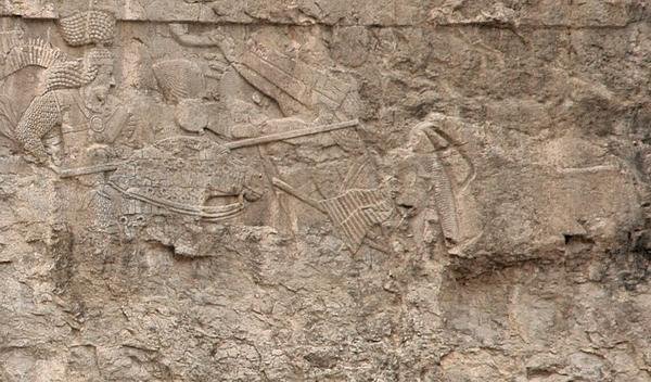 Sassanid Rock Relief Of Royal Hunt