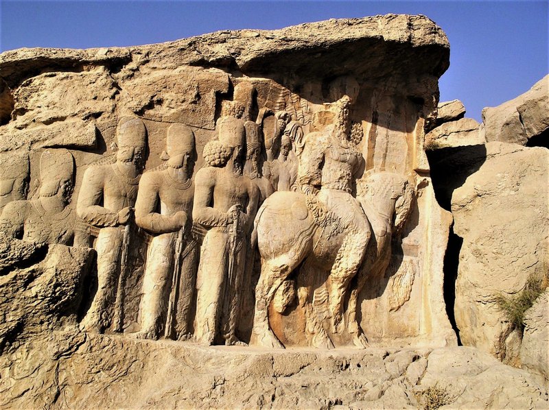 Sassanid Rock Relief Of Royal Hunt