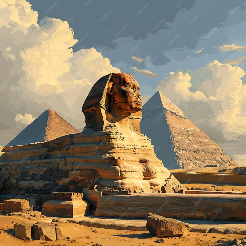 Sphinx Of Giza From Different Angles