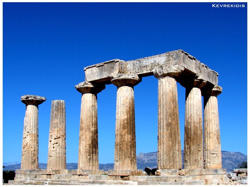 Temple Of Apollo At Corinth Ruins