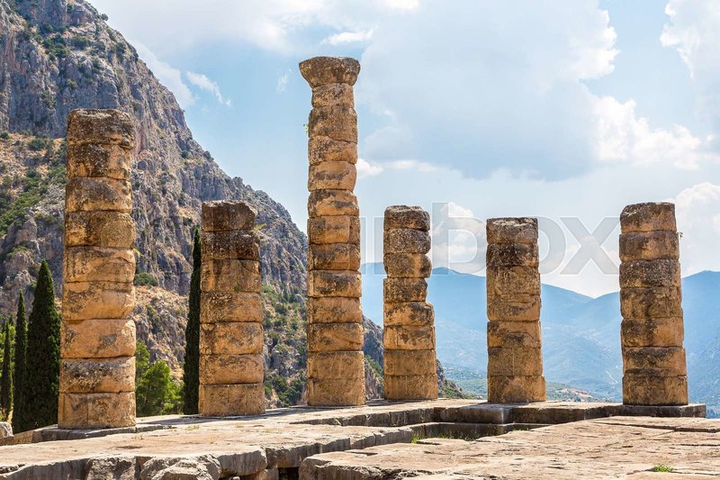 Temple Of Apollo At Delphi<span class=