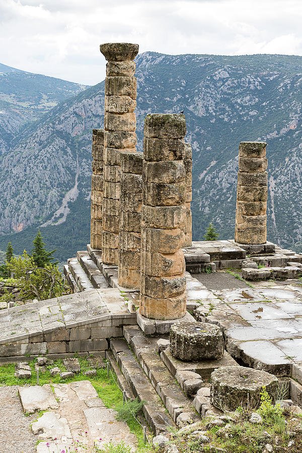 Temple Of Apollo Ruins At Delphi