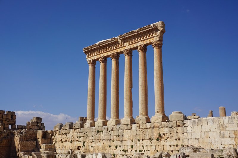 Temple Of Baalbek In Lebanon<span class=