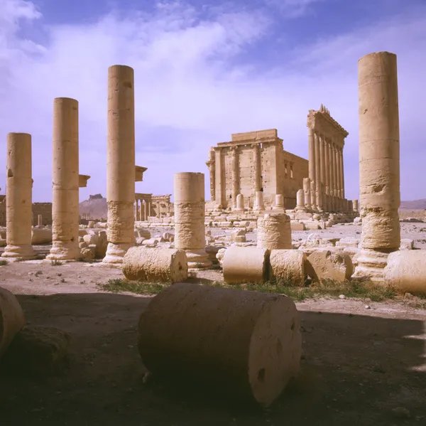 Temple Of Bel Columns At Palmyra