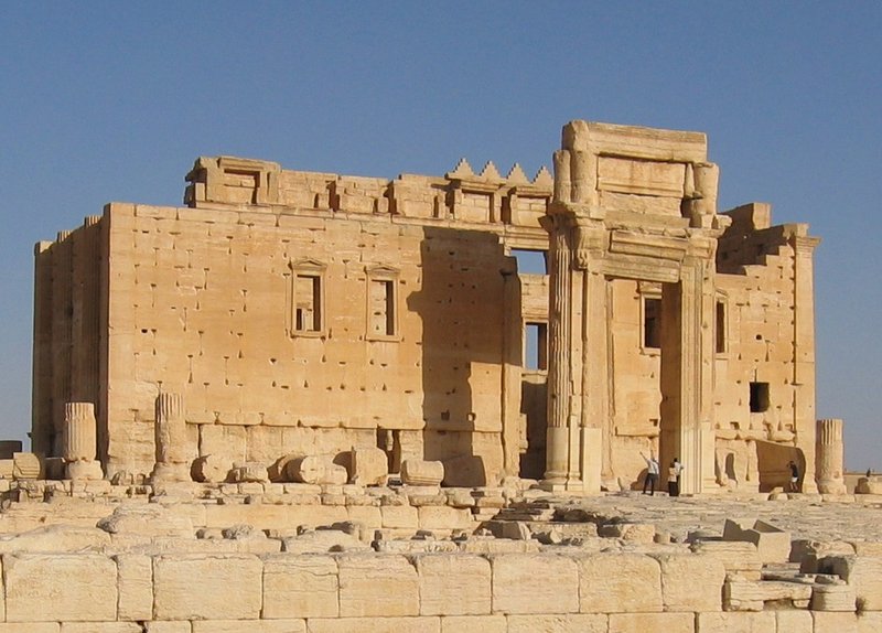 Temple Of Bel Columns At Palmyra