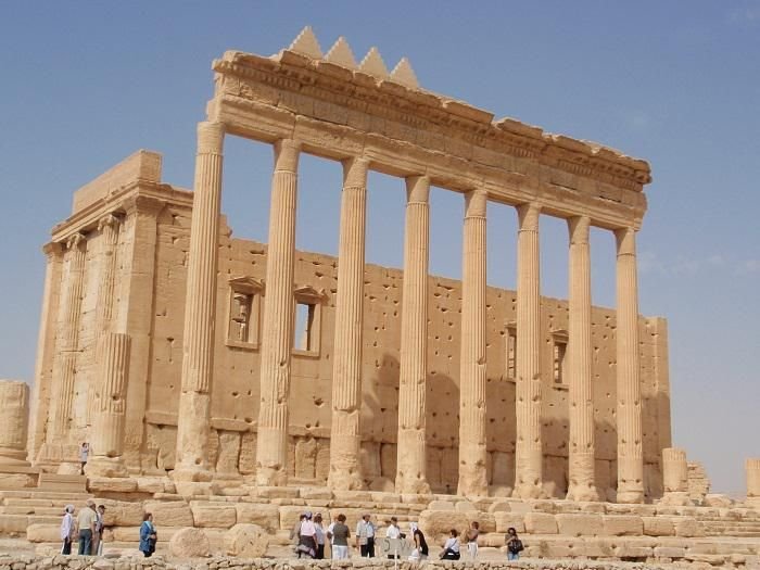 Temple Of Bel Columns At Palmyra