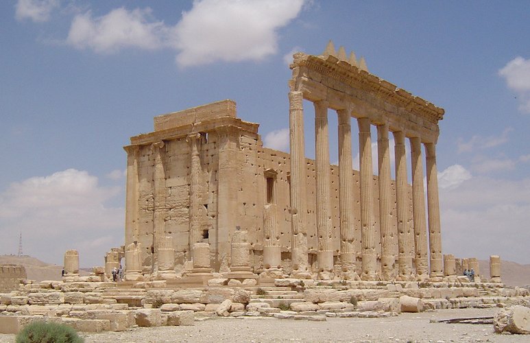 Temple Of Bel Columns At Palmyra