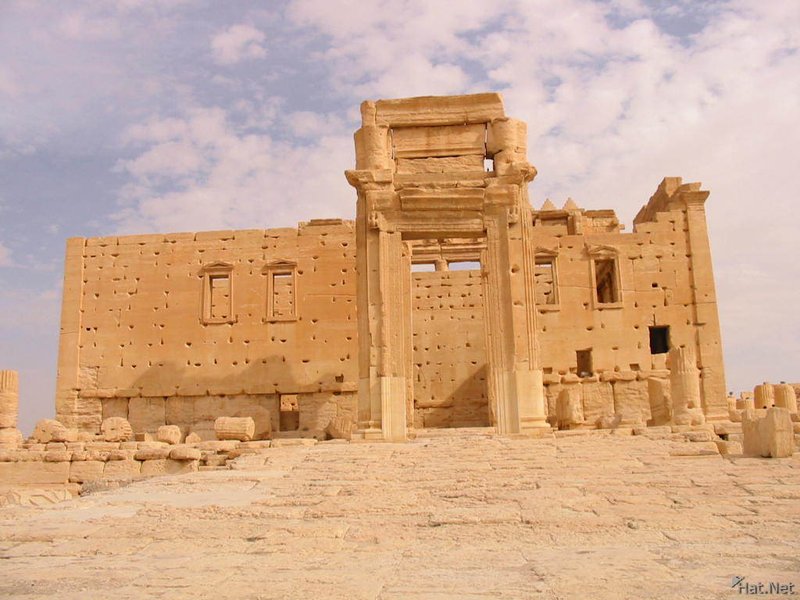 Temple Of Bel Columns At Palmyra