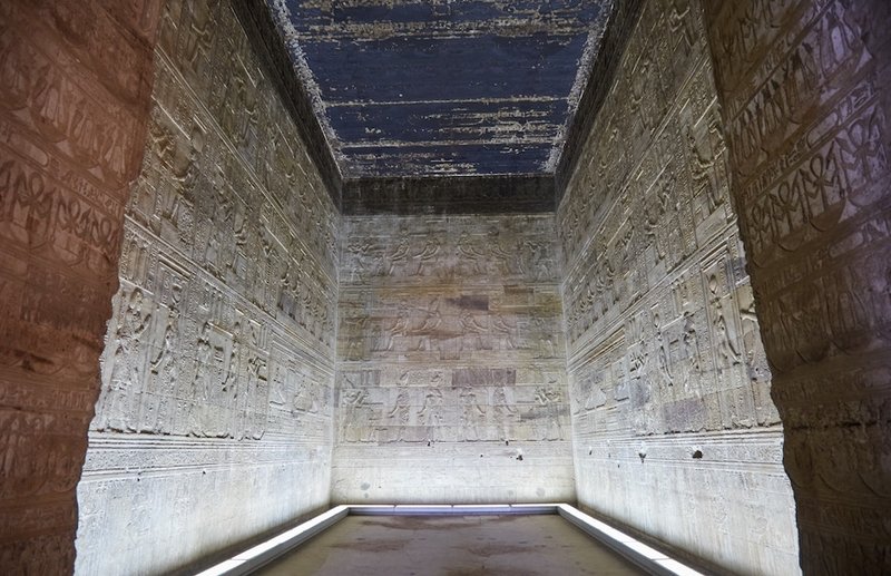 Temple Of Hathor At Dendera Reliefs